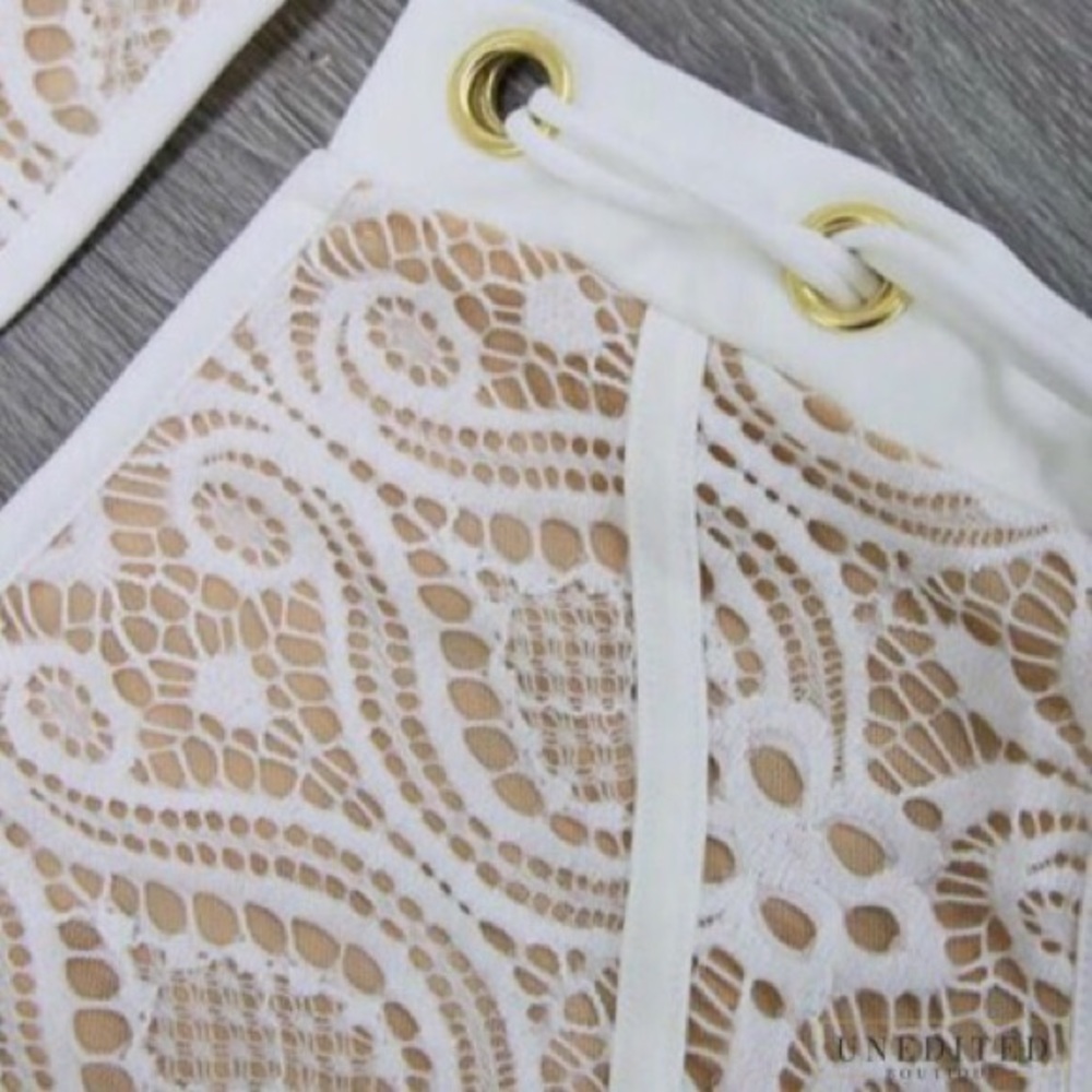 Lace Overlay High Waist Bikini - Picture 4 of 7
